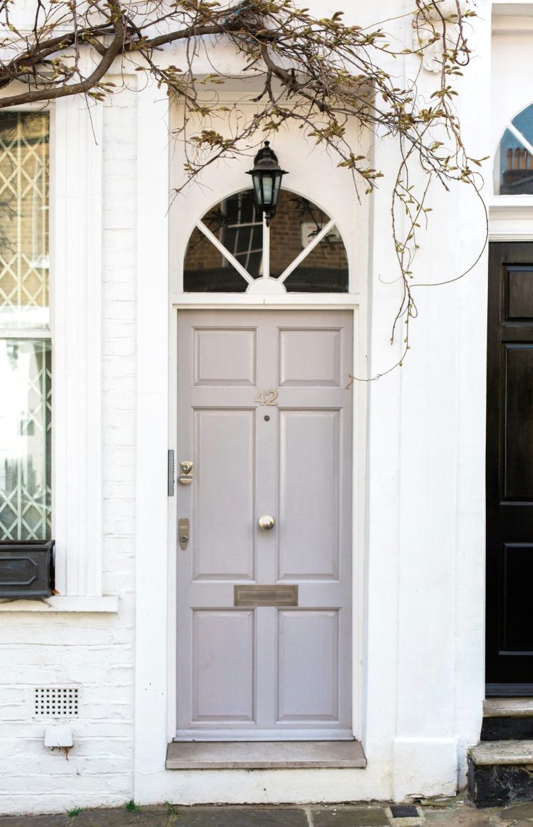 Front door of brick property